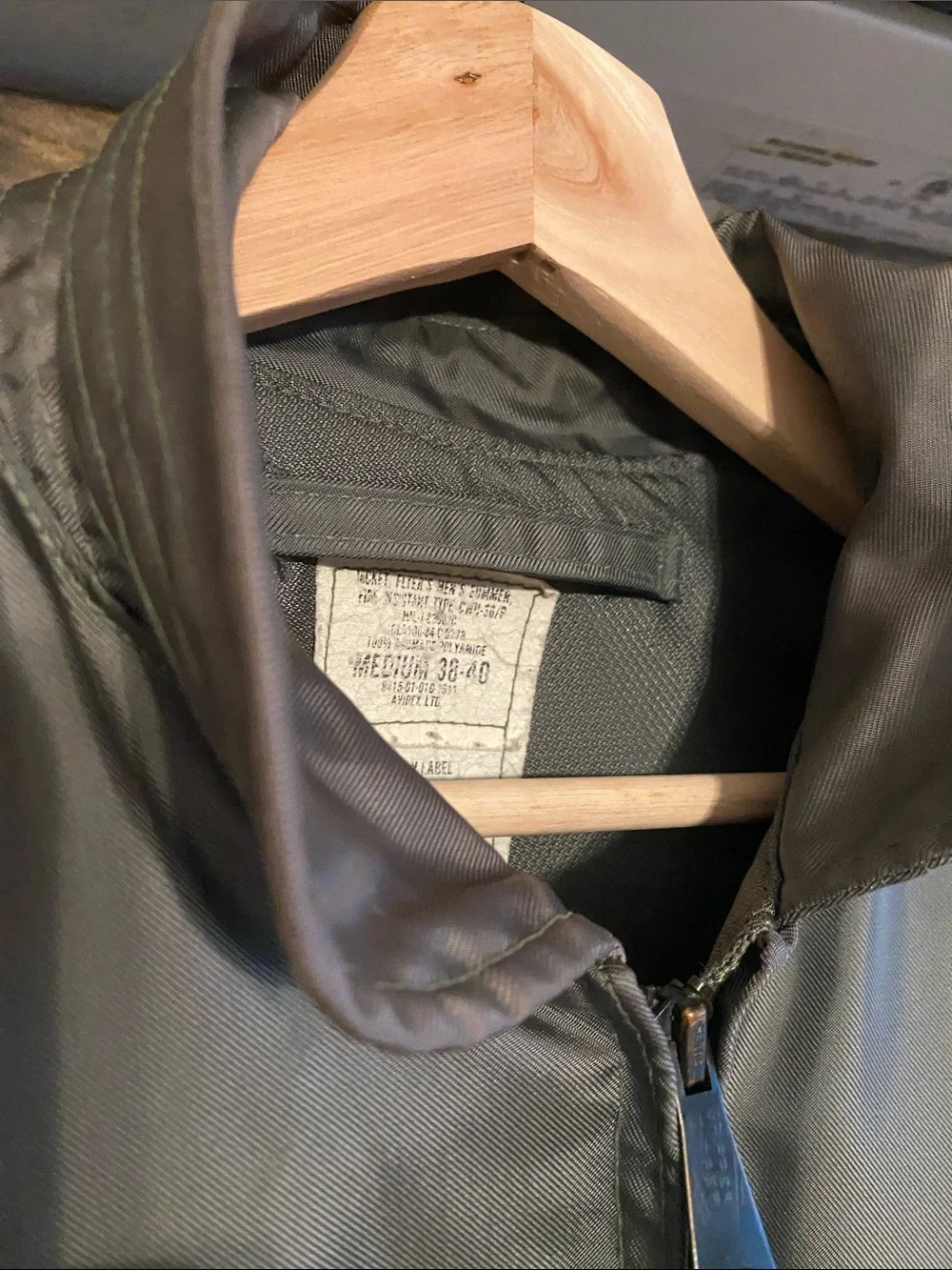 Men’s Military Olive Green Bomber Jacket - Brand Unknown